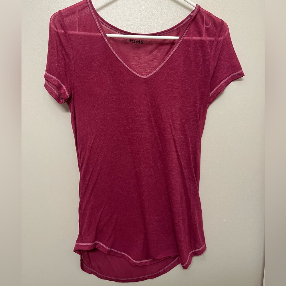 Mudd Red-Violet T-Shirt Size Small
